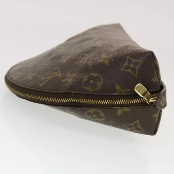 LOUIS VUITTON Monogram Trousse Demi Ronde Cosmetic Pouch M47520 LV Auth 43628 - Picture 9 of 16